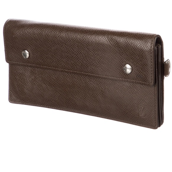 Like New Authentic Louis Vuitton Wallet Brown Saffiano Leather Italian - Picture 13 of 16